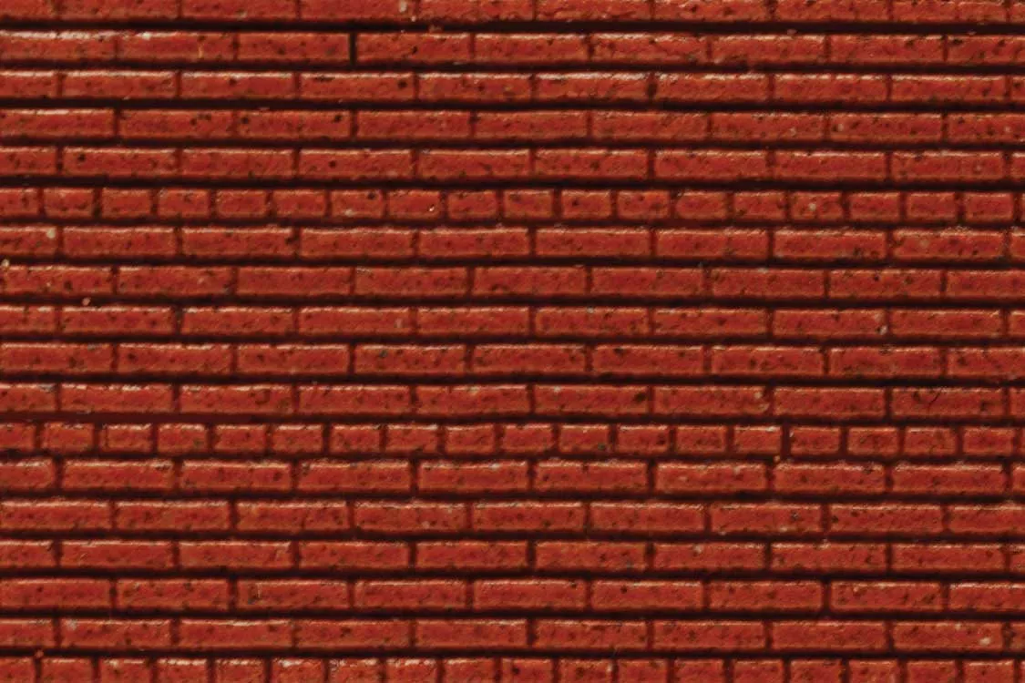 Chooch 8623 HO Scale Flexible Dark Red Medium Brick Wall Sheet 2 Pack