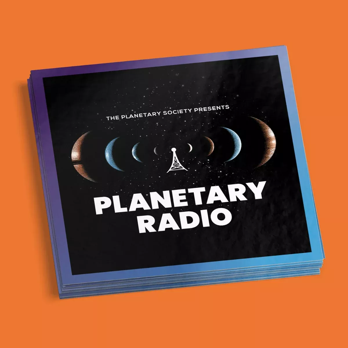 Chop Shop Studio Planetary Radio Square Sticker for The Planetary Society