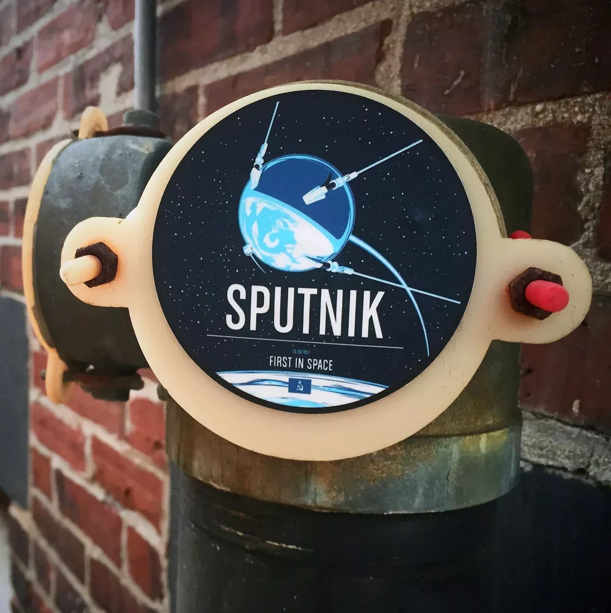 Chop Shop Studio Sputnik Sticker from the Historic Robotic Spacecraft Series