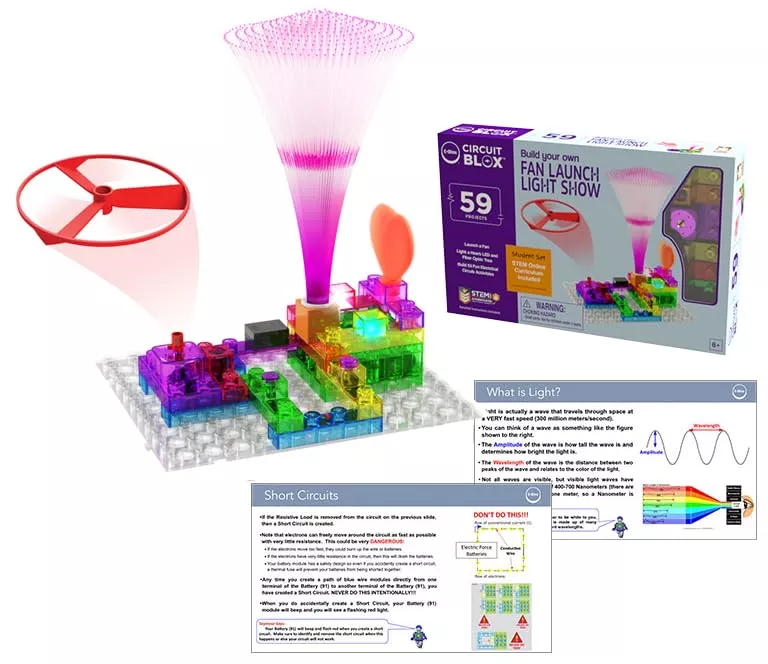 Circuit Blox™ 59 Project Student Set - E-Blox Circuit Board Building Blocks Educational Sets