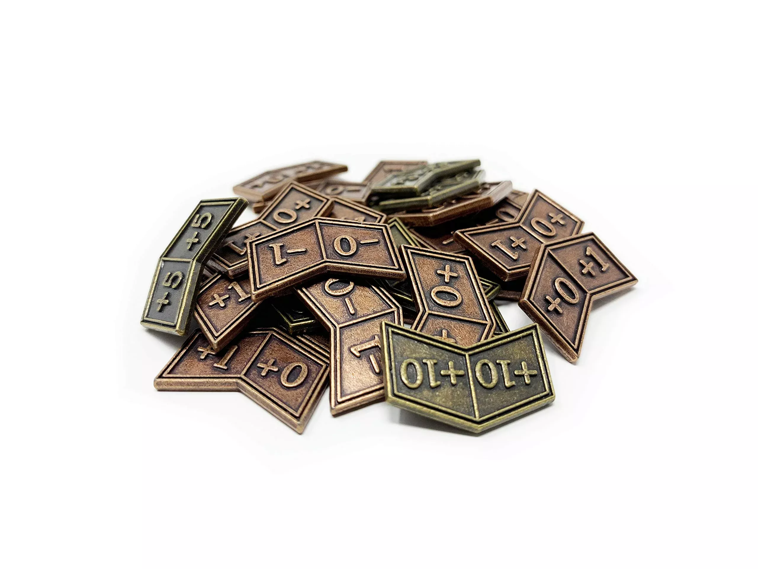 Citadel Black Metal Buff Counters Set for Magic the Gathering - Gold, 30 pcs