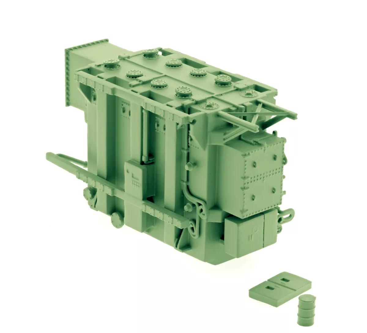 Class One Model Works ZZ03000G HO Scale Large Modern Transformer Load - Institutional Green