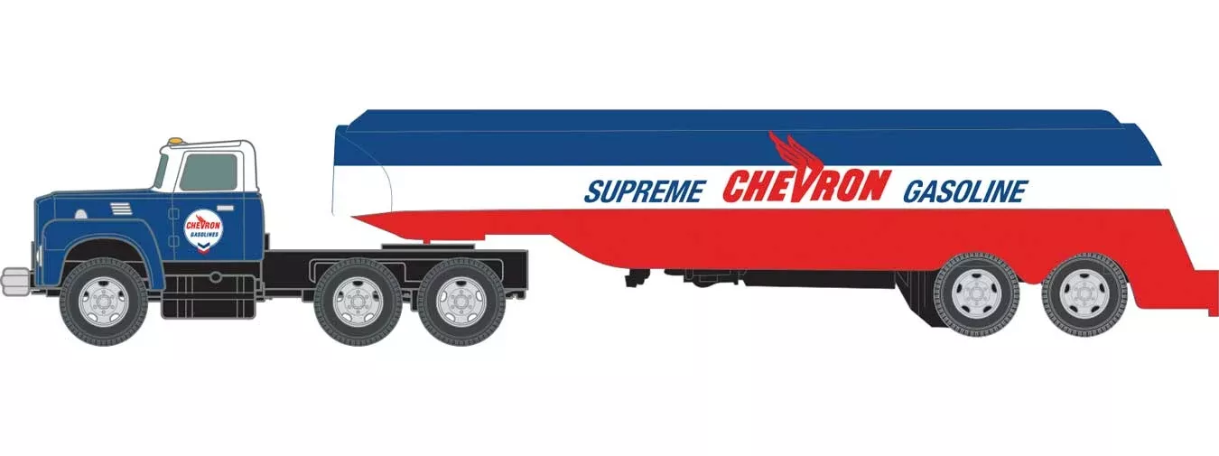 Classic Metal Works 31206 HO Scale 1954 International R-190 with Chevron Tank Trailer