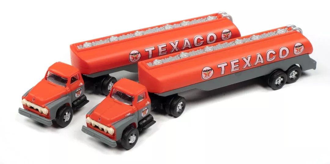 Classic Metal Works 51202 N Scale 1954 Ford with Tank Trailer Texaco 2 Pack