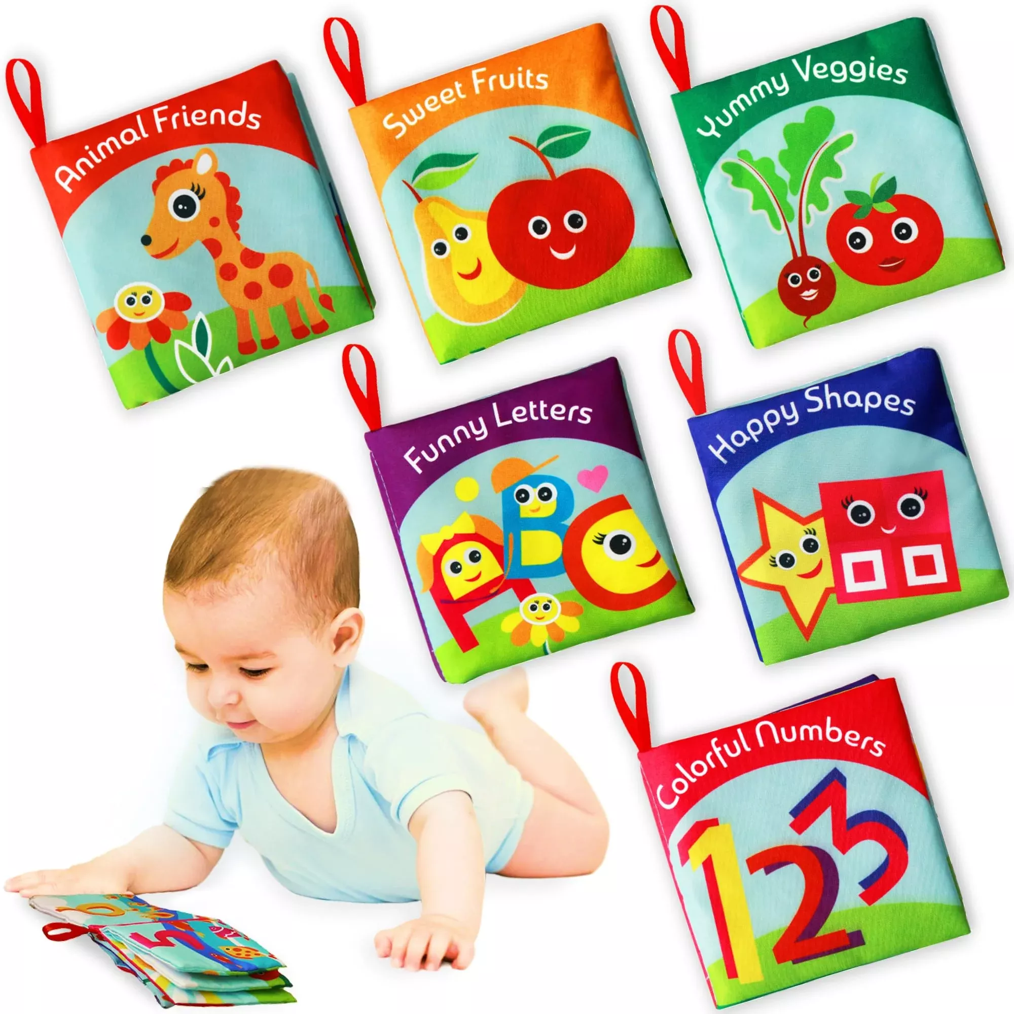 Cloth Books For Babies (Set Of 6) - Premium Quality Soft Books For Bab