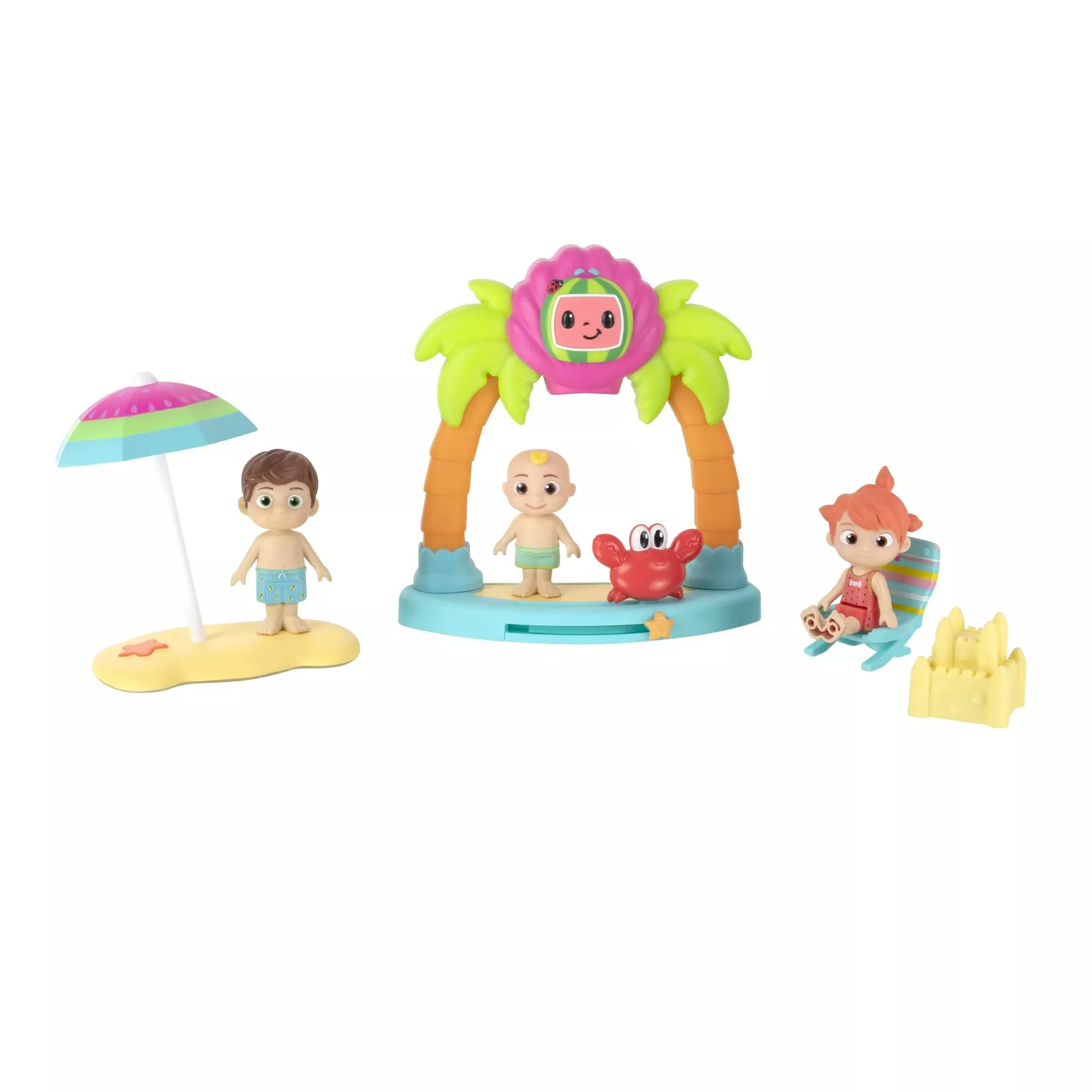 Cocomelon Family Beach Time Fun Playset - Features Jj, Tomtom & Yoyo W