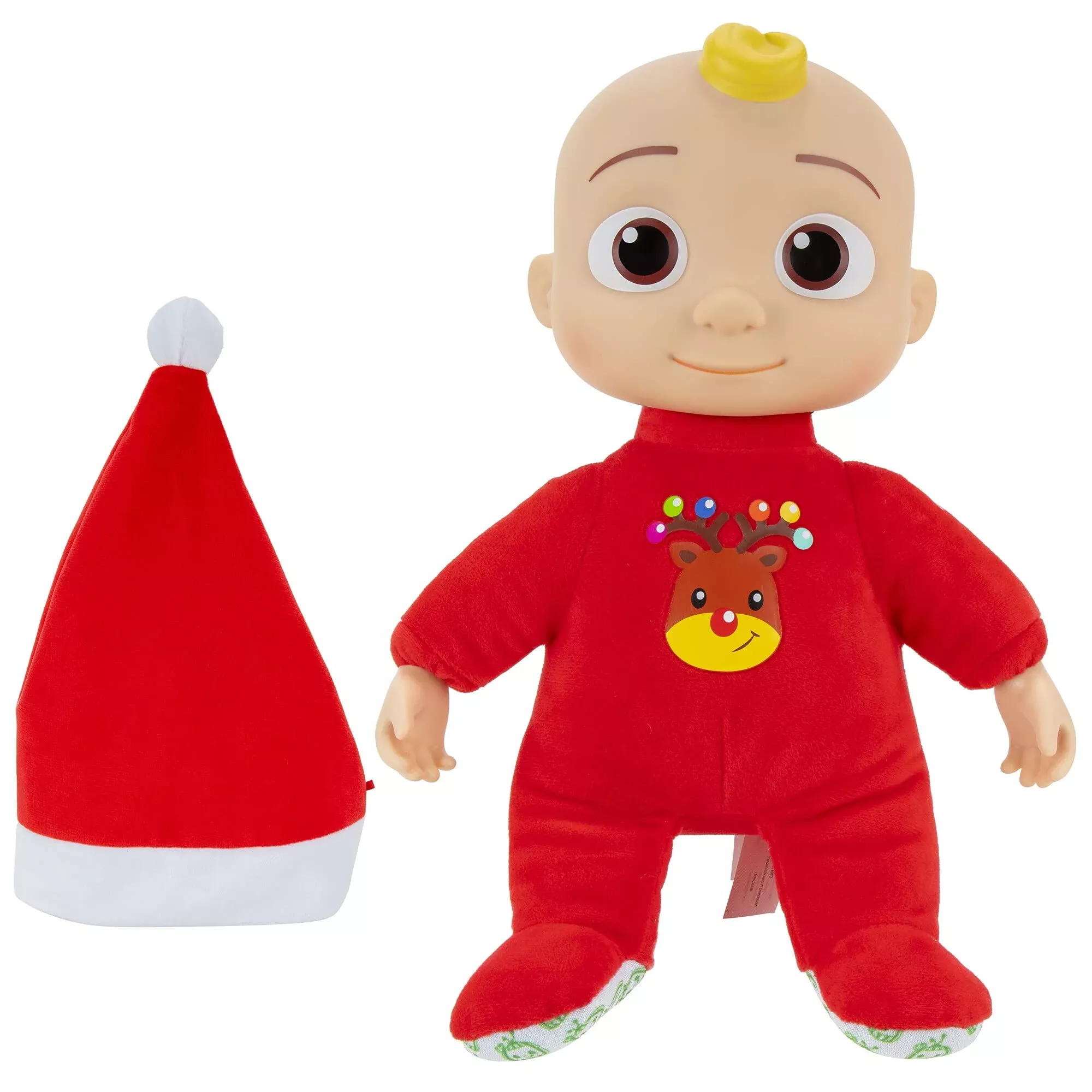 CoComelon Musical Deck the Halls JJ Doll 12" Red Reindeer Outfit