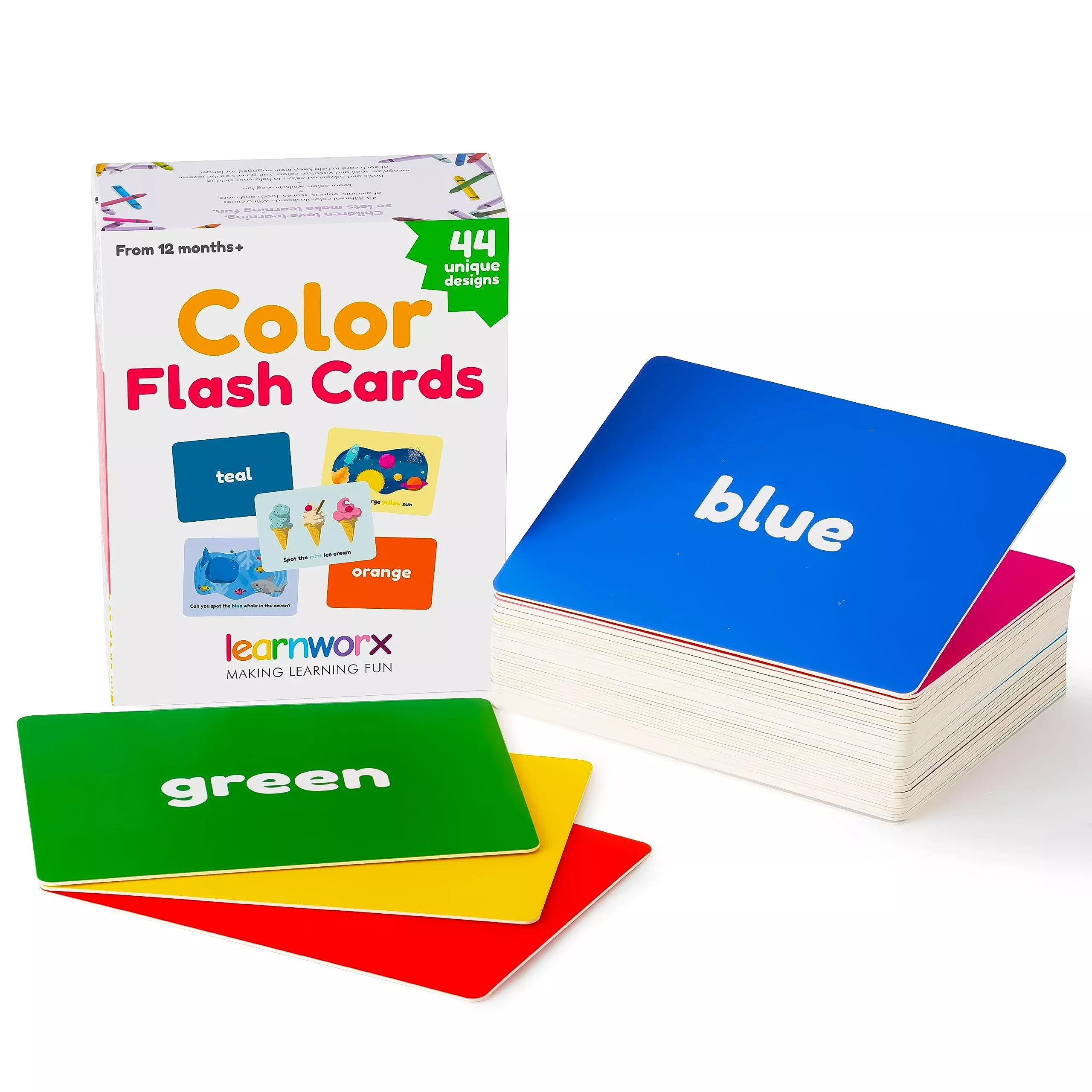 Color Flashcards For Toddlers - 44 Color Cards To Help Learn Colors &