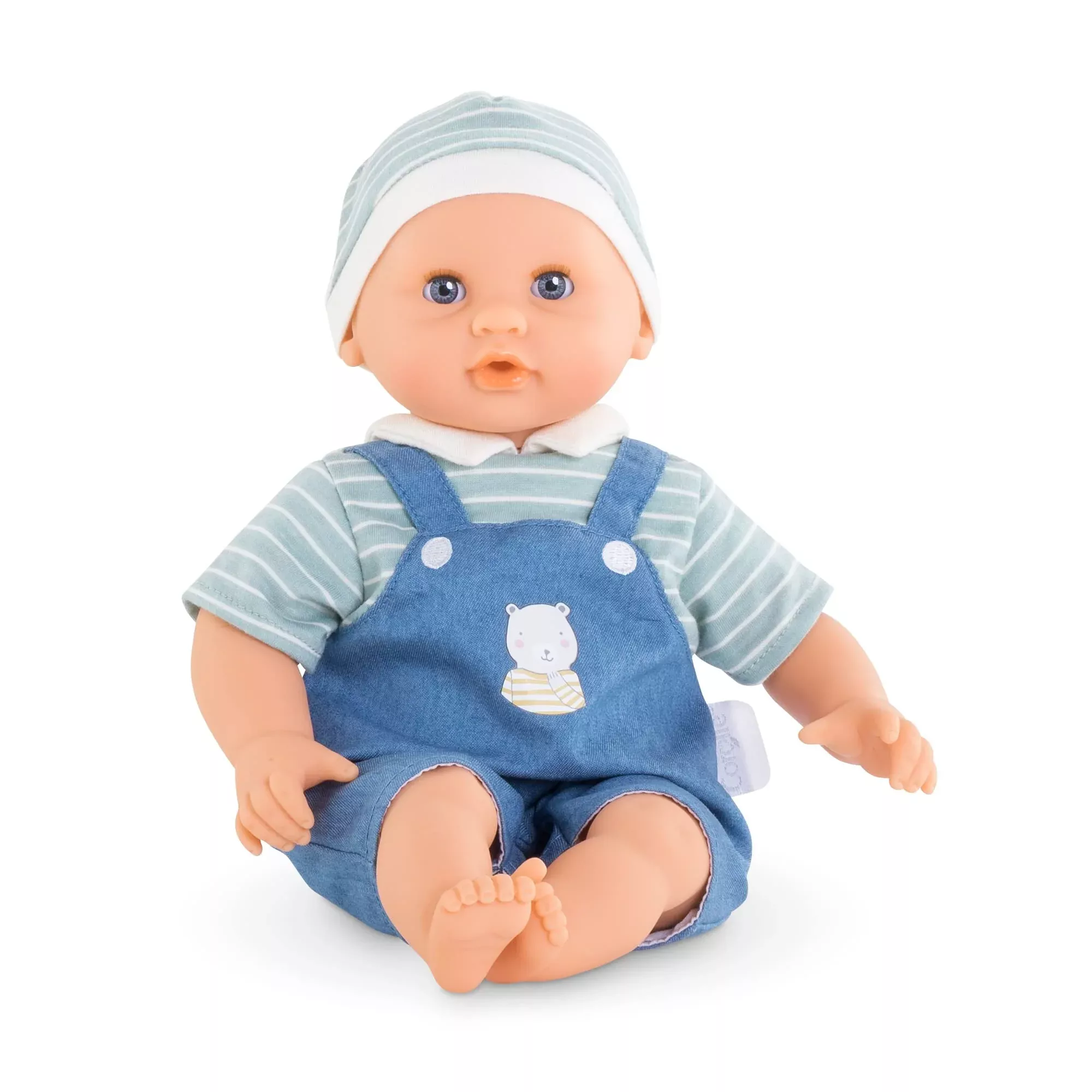 Corolle Bébé Calin Maël Boy Doll 12" Soft Body Blue for Toddl