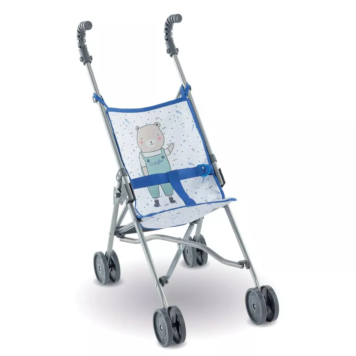 Corolle Baby Doll Stroller - Folding Design for 14-17" Dolls, Blue, Mo