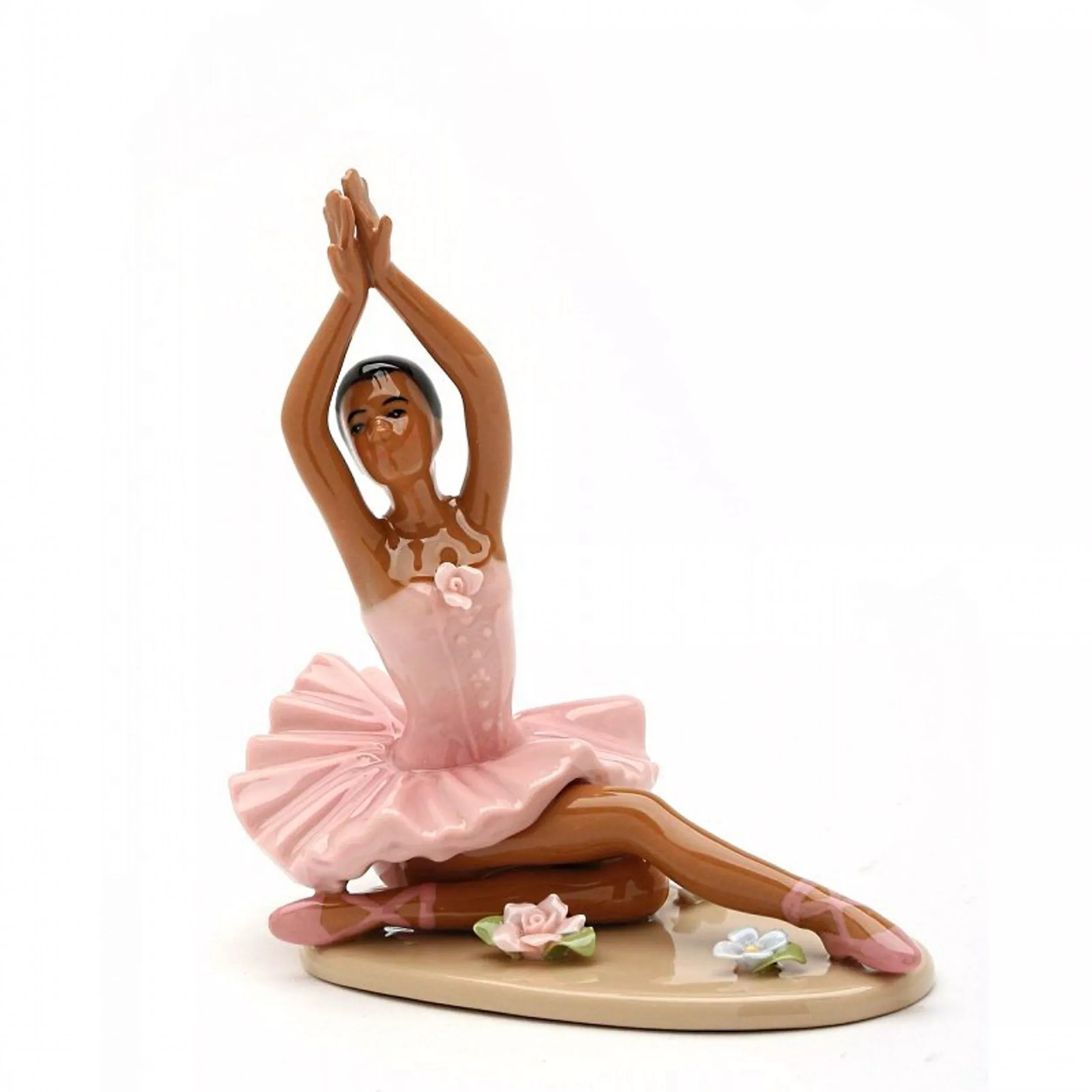 Cosmos Gifts African Ballerina Figurine Pink 5" x 3" x