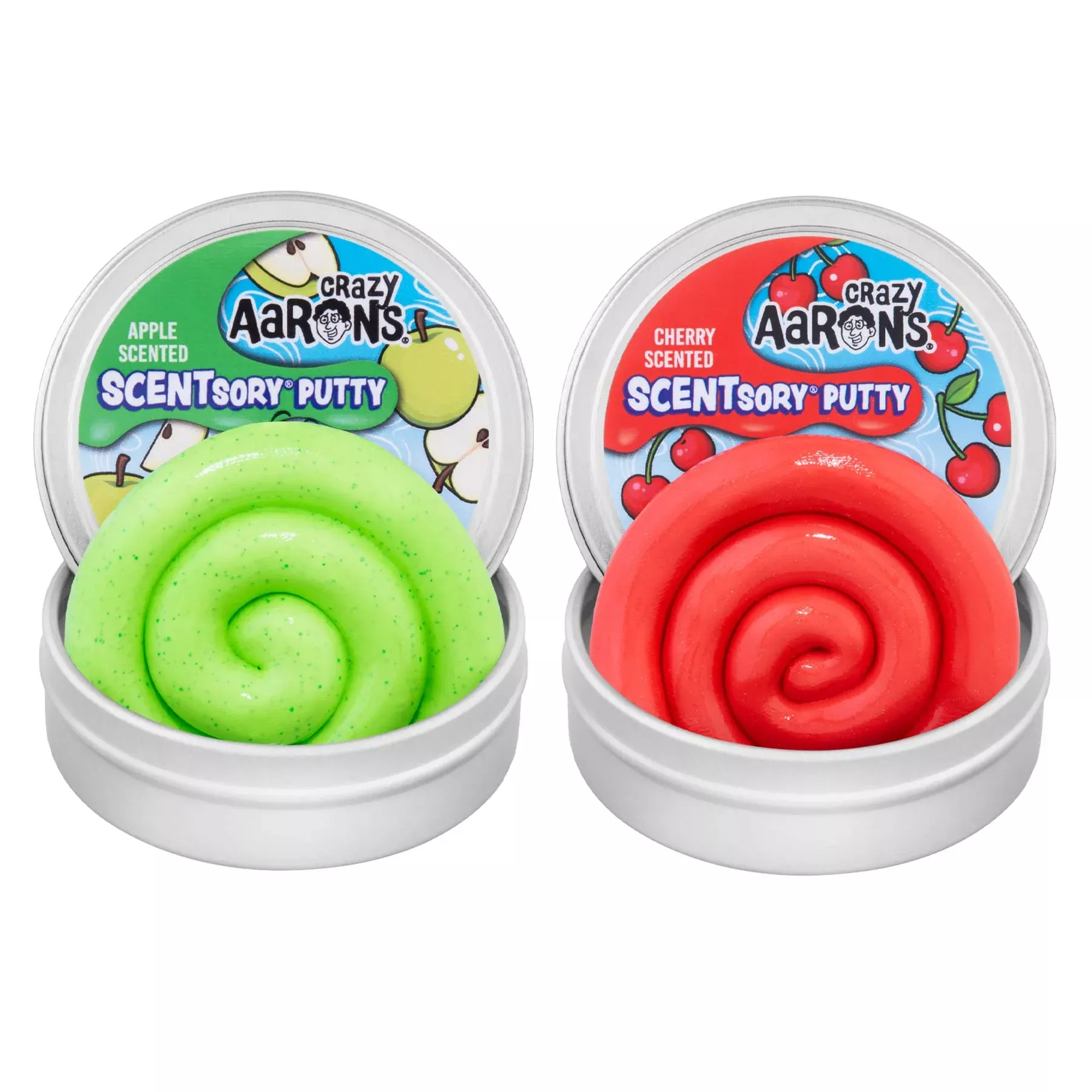 Crazy Aaron's SCENTsory Thinking Putty 2 Pack - Crisp Apple & Very Cherry