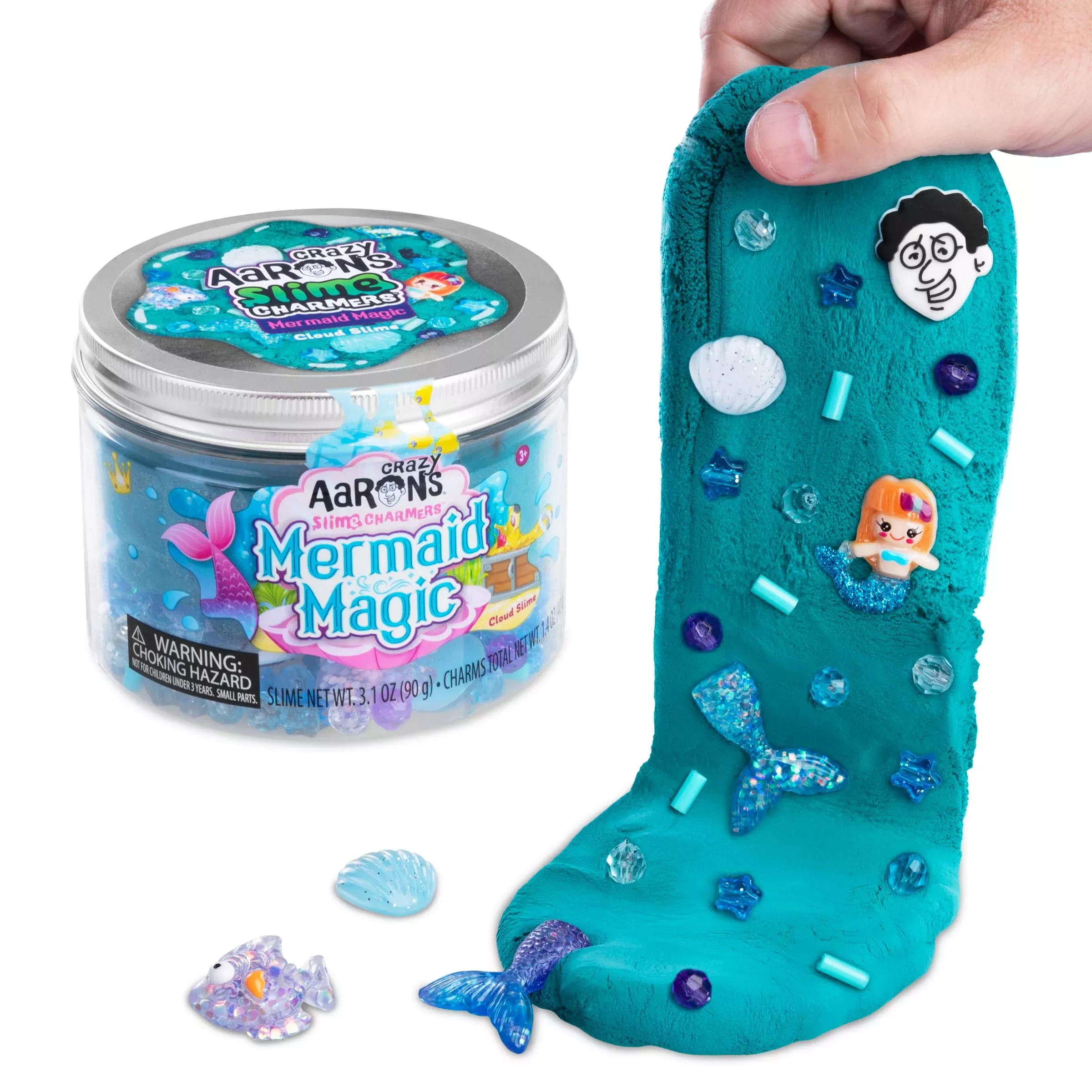 Crazy Aaron'S Slime Charmers - Mermaid Magic - Teal Cloud Slime, Sens