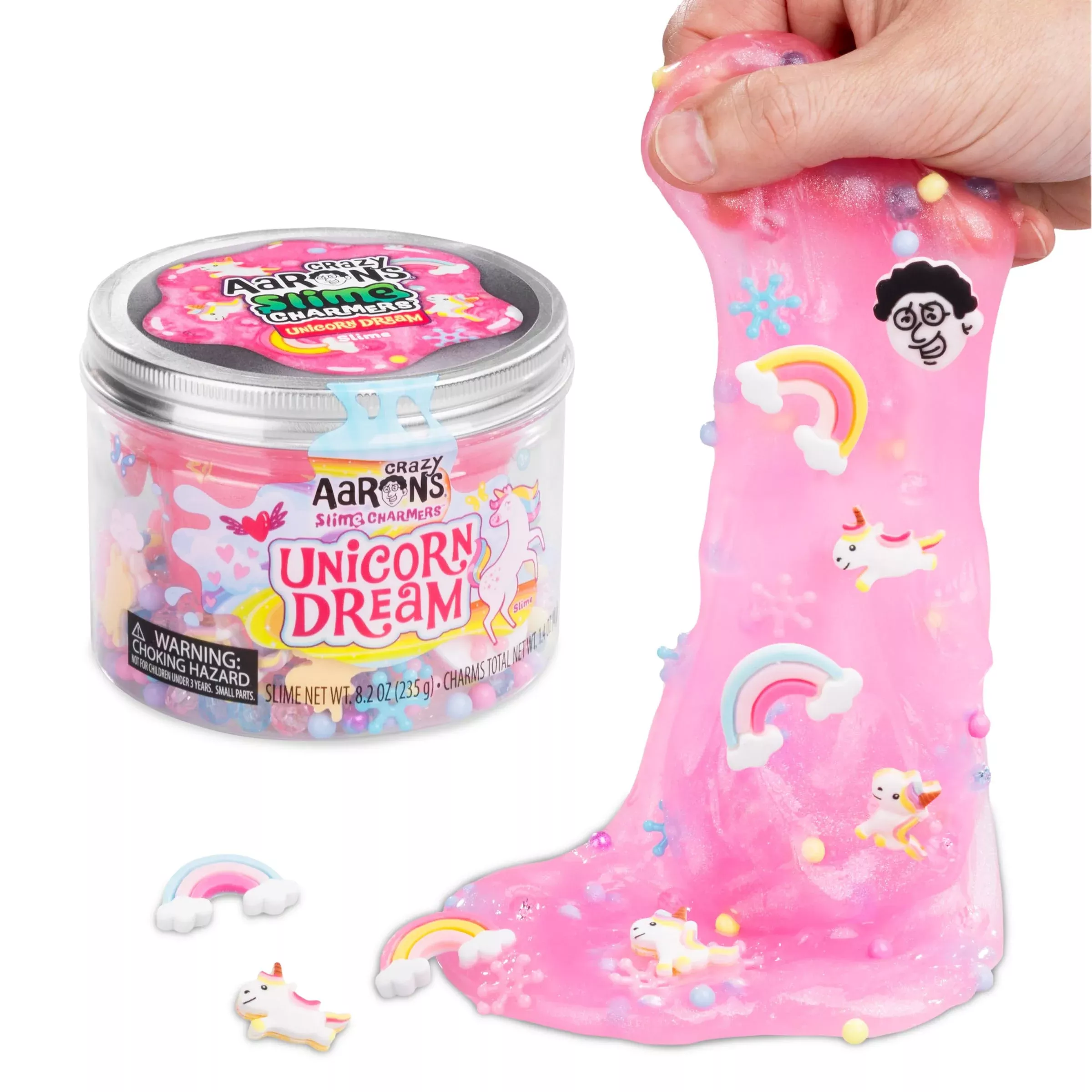 Crazy Aaron's Slime Charmers Unicorn Dream 8.2 oz Pink Water Slime