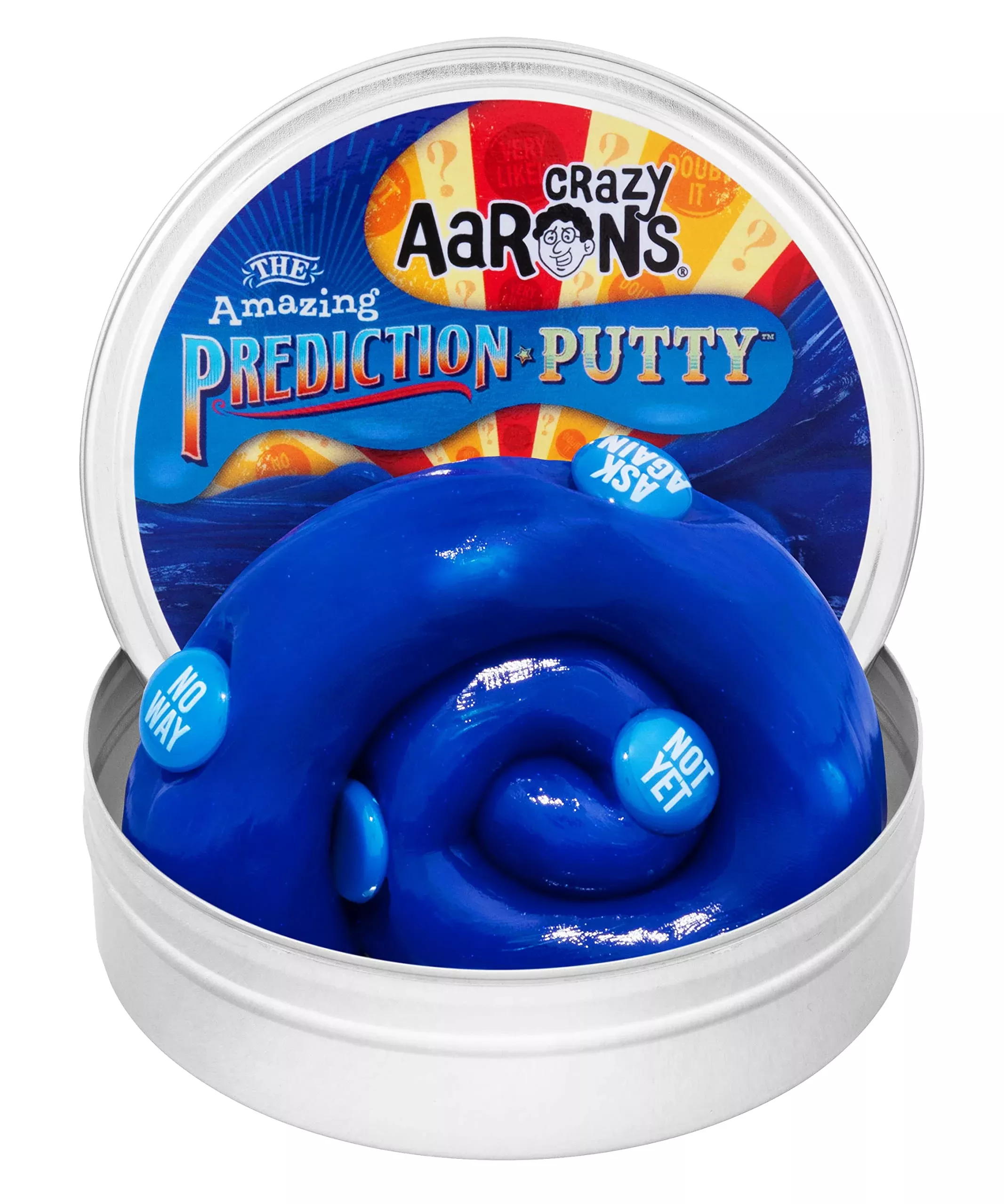Crazy Aaron's Thinking Putty - Blue Sensory Putty - 4" Tin - Silicone