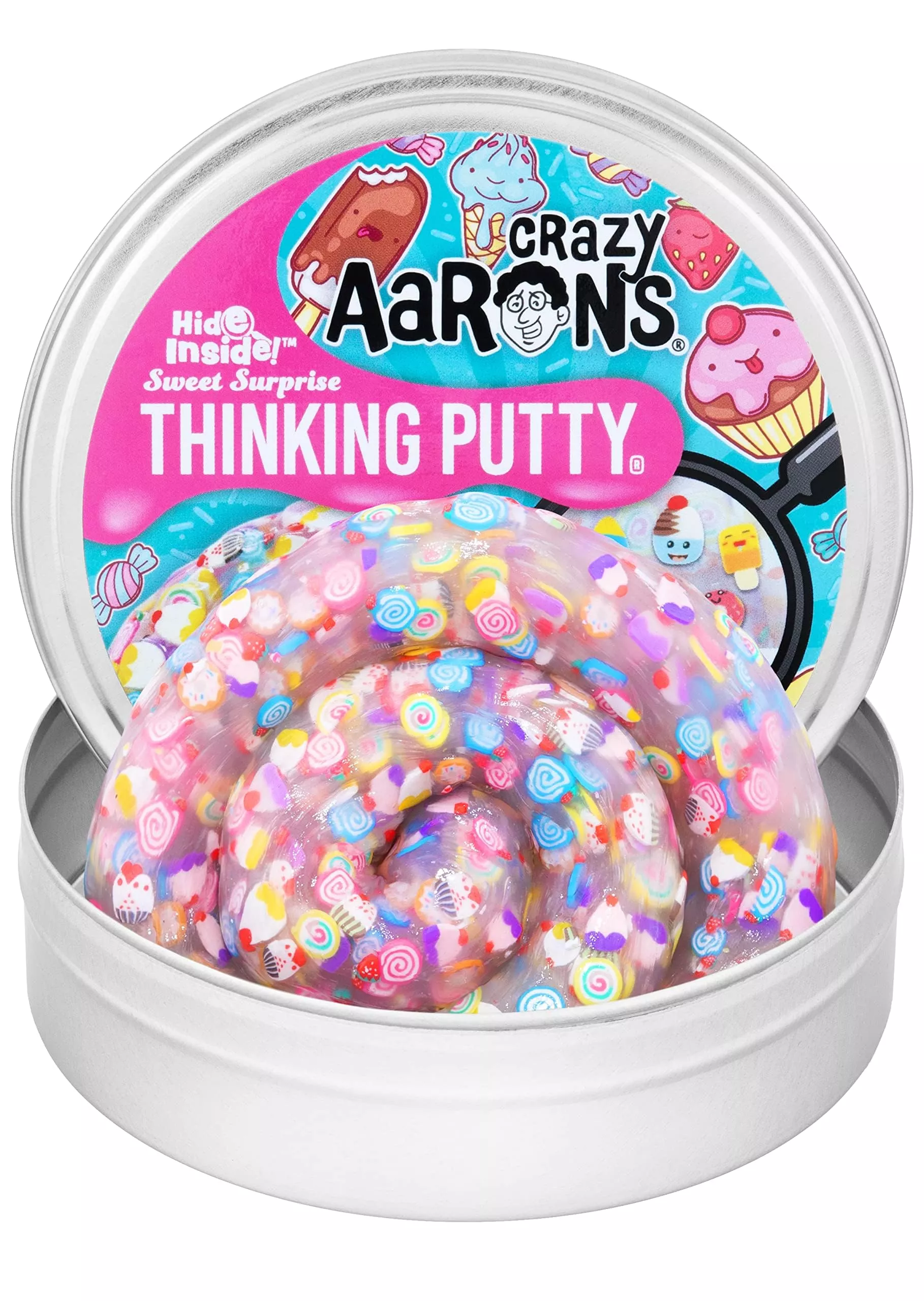 Crazy Aaron's Thinking Putty - Sweet Surprise 4" Tin Sensory Toy