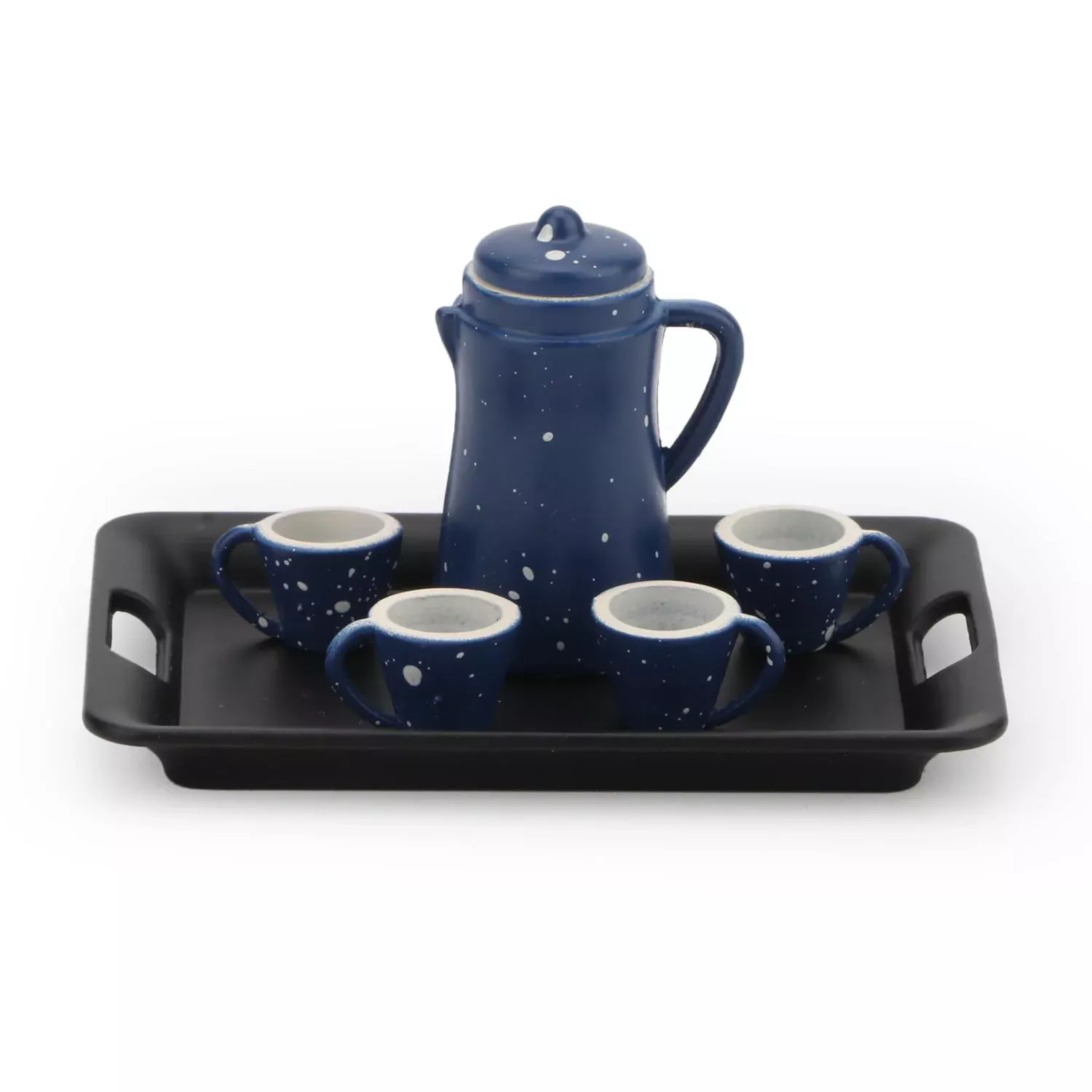 Cutemini Miniature Tea Set for Dollhouses, Blue, 1:12 Scale,