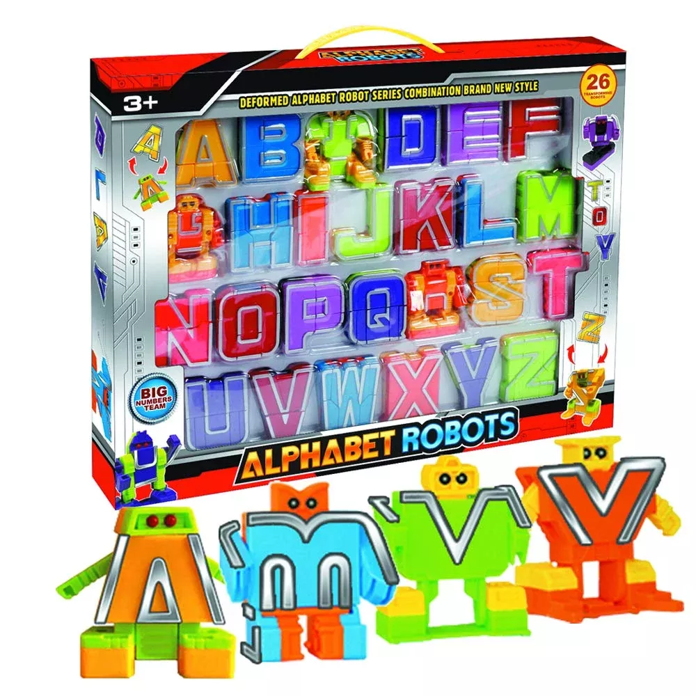 Cyeah Morphing Robot Toy for Learning 26 Letters Multicolour 13"