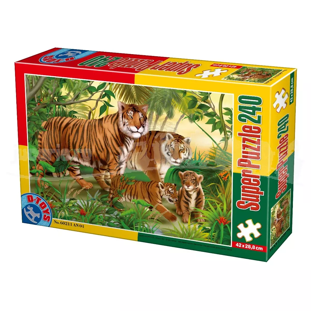 D-Toys 60211 (41-07654) Tigers 240 Piece Jigsaw Puzzle