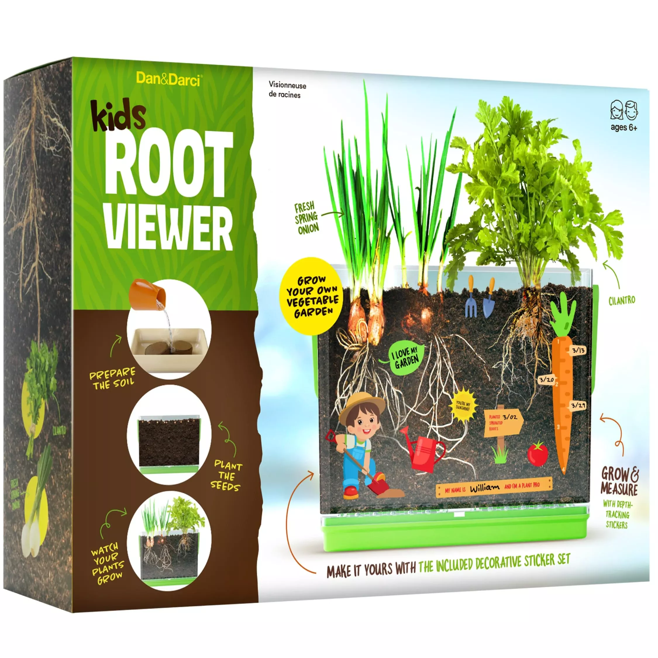 Dan&Darci Root Viewer Kids Gardening Kit - 7.5 x 2 x