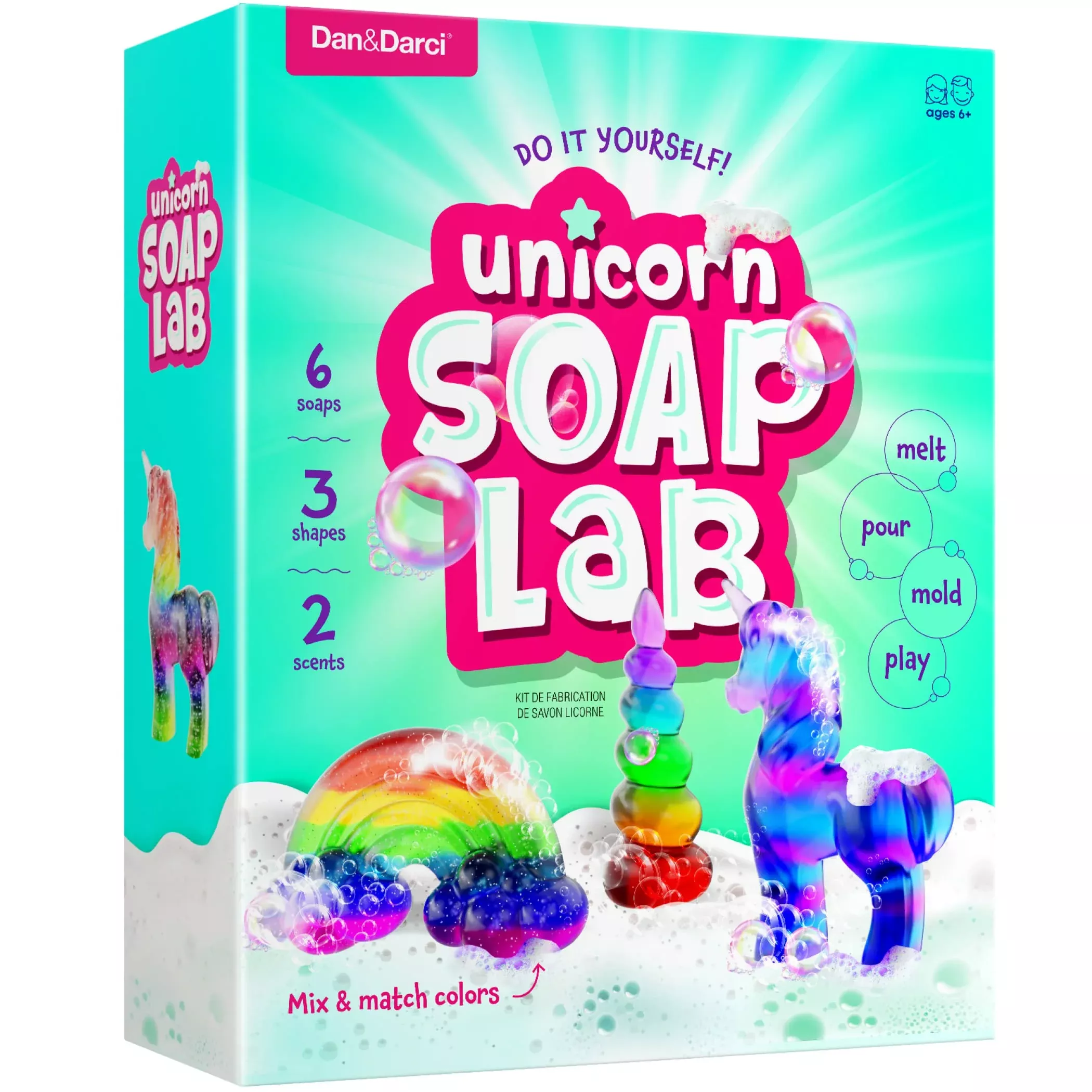 Dan&Darci Unicorn Soap Making Kit - Creative STEM Activity for Kids