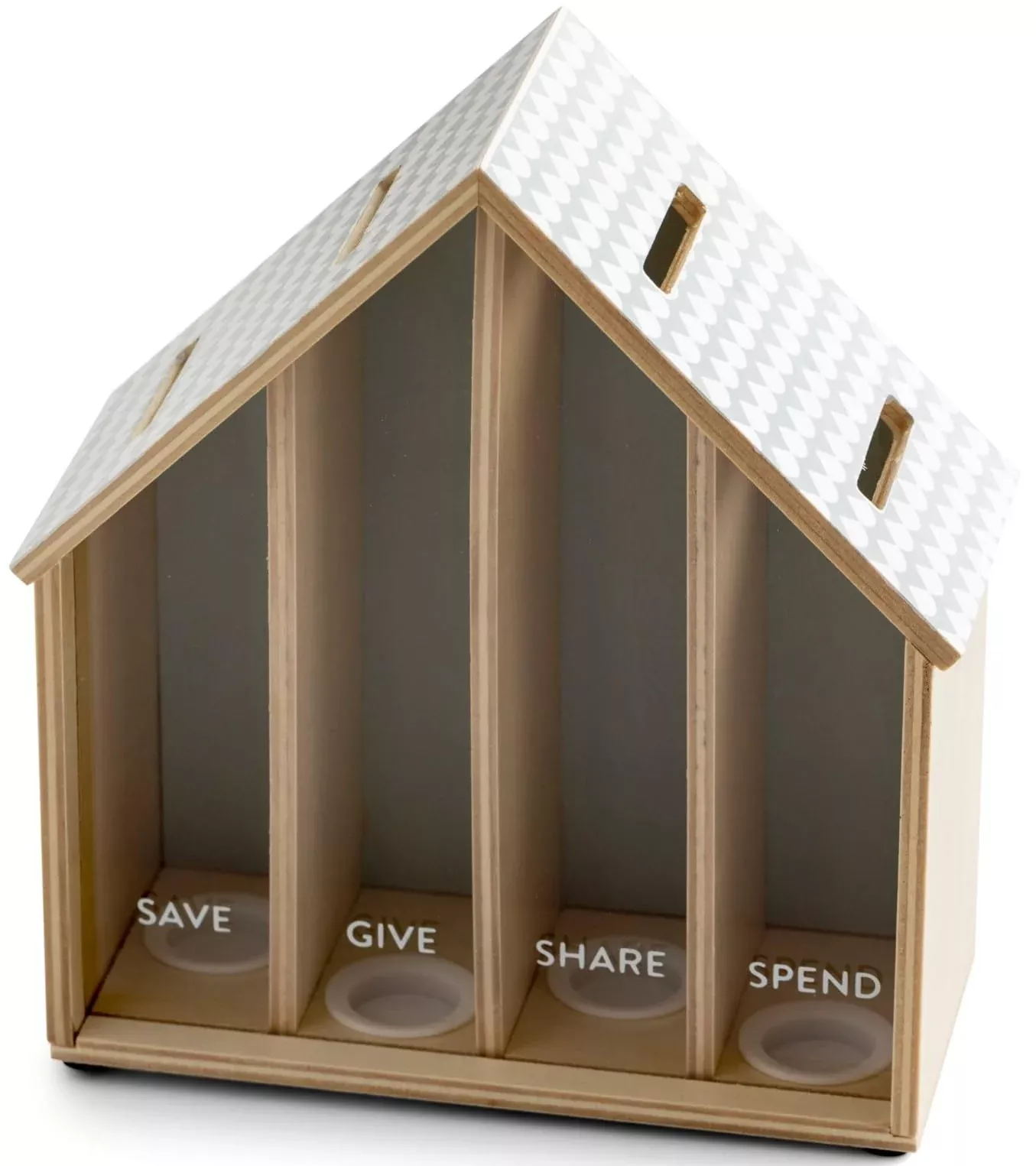 Dayspring My First Piggy Bank for Kids - White Acrylic, 8" x 7.25" x 3