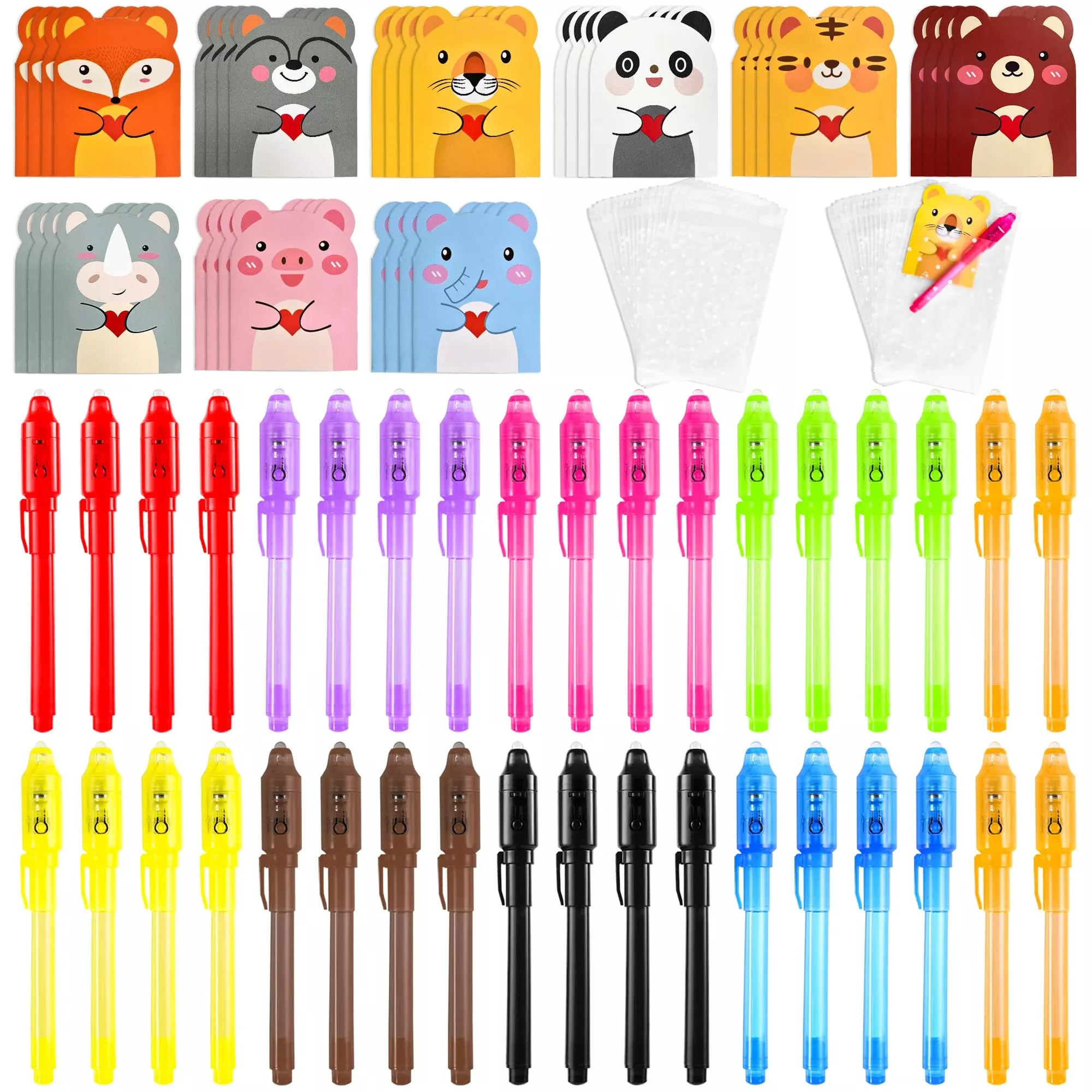 DazSpirit Invisible Ink Pens Set, 36 PCS, UV Light, Multi-Color