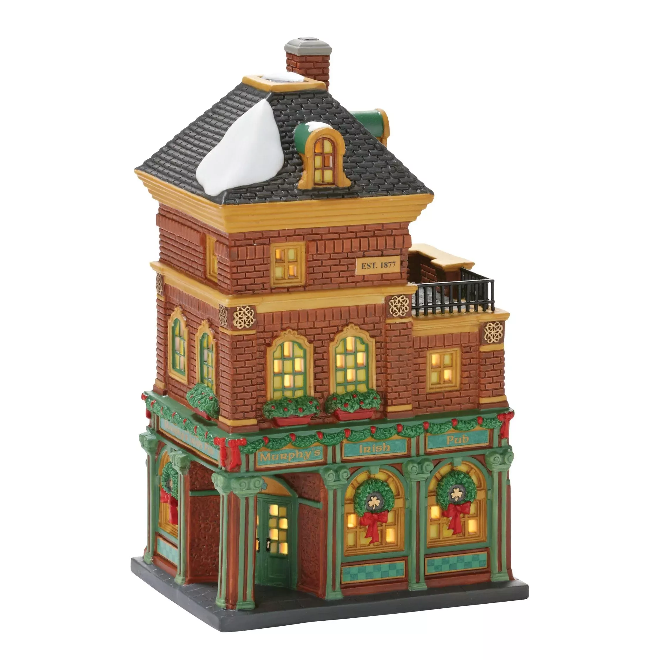 Department 56 Christmas in the City Murphy's Irish Pub Lit House, Porc