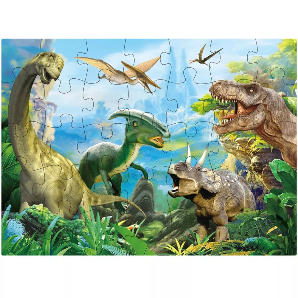 Dinosaur Jigsaw Puzzle For Kids Age 3-5 4-8 Year Old, 35 Piece Jumbo T