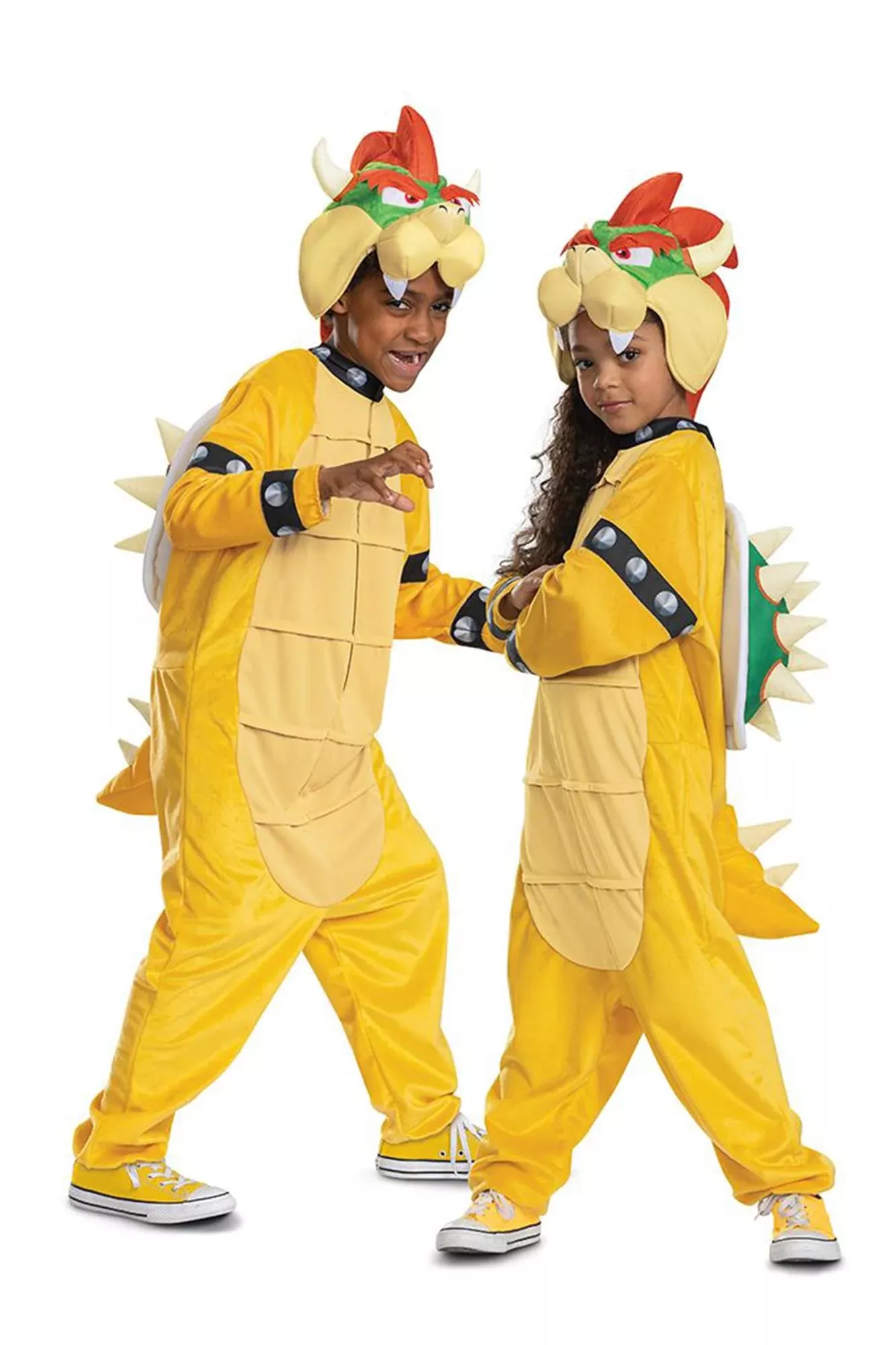 Disguise Bowser Costume for Kids, Size 10-12, Green/Yellow