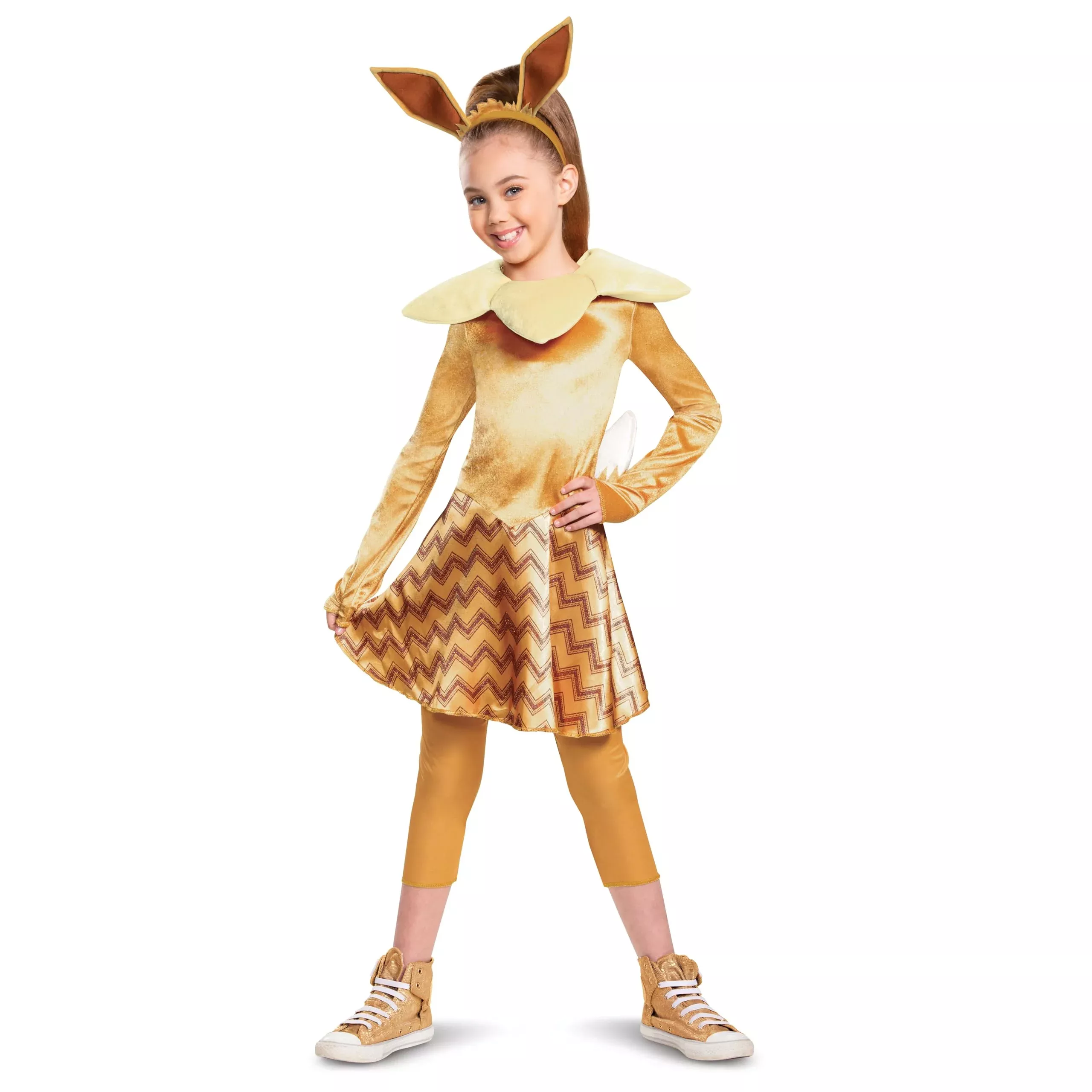 Disguise Eevee Deluxe Costume for Kids, Large, Brown