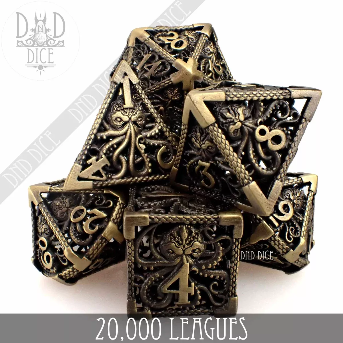 DND DICE 20,000 Leagues Metal Dice Set (Gift Box)