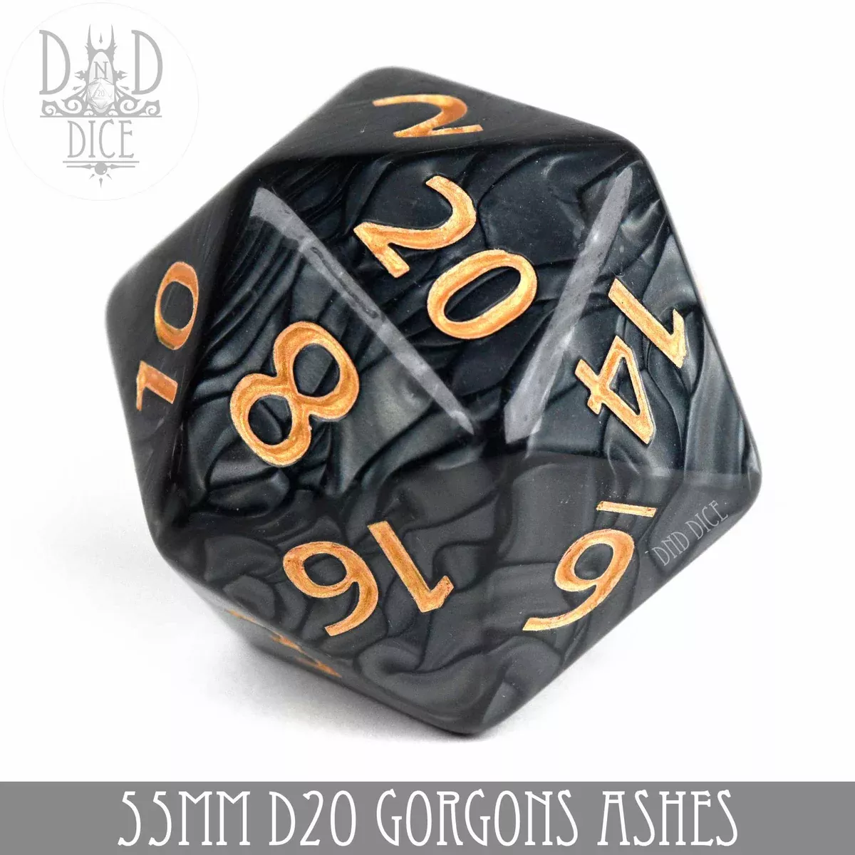 DND DICE 55mm D20 - Gorgons Ashes