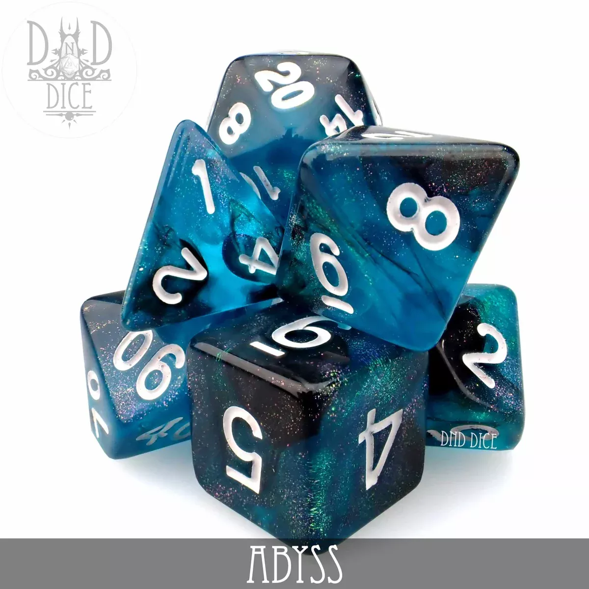 DND DICE Abyss Glitter Dice Set