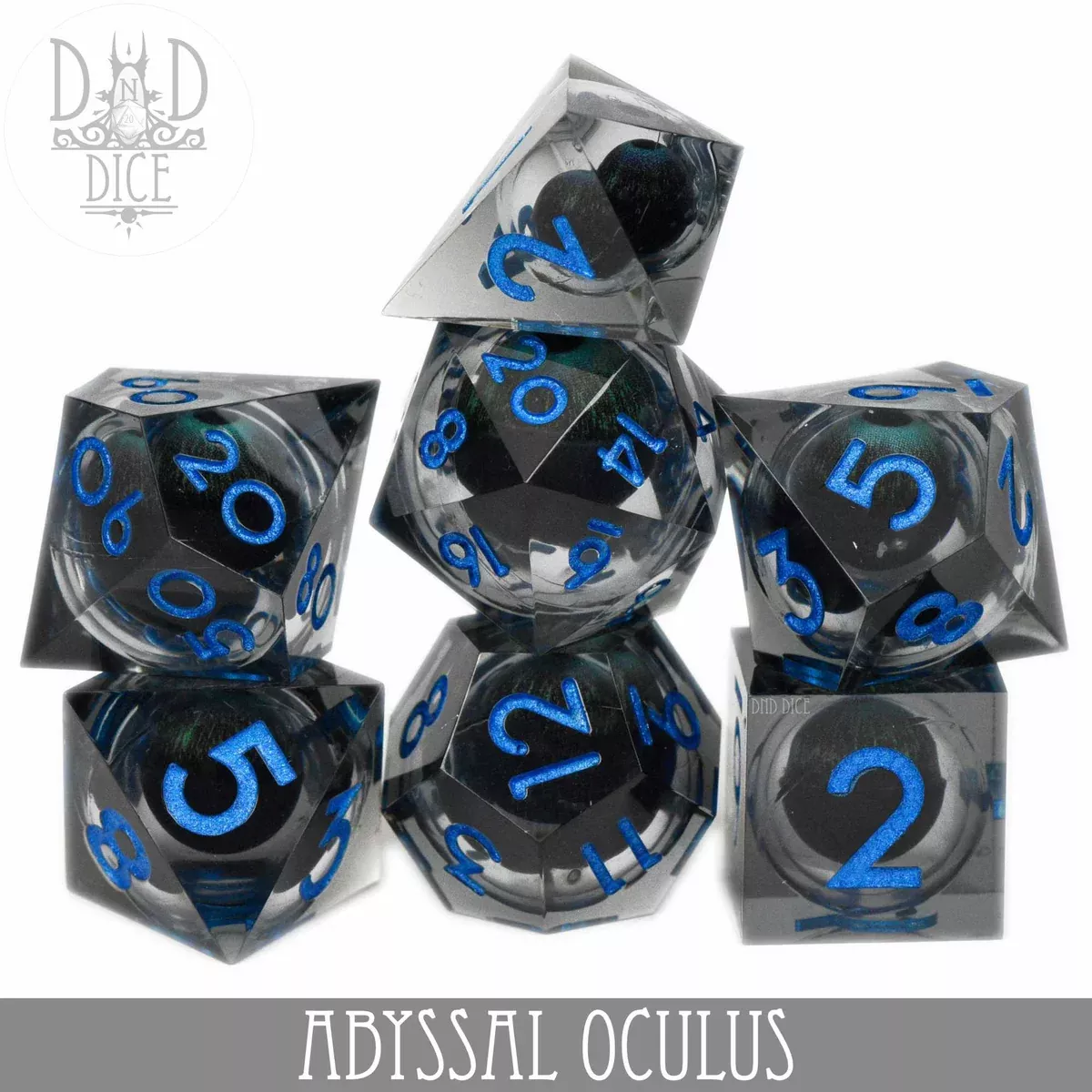 DND DICE Abyssal Oculus Liquid Core Dice Set