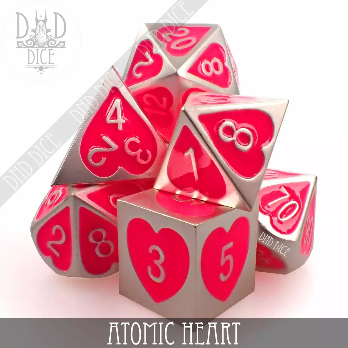 DND DICE Atomic Heart Metal Dice Set