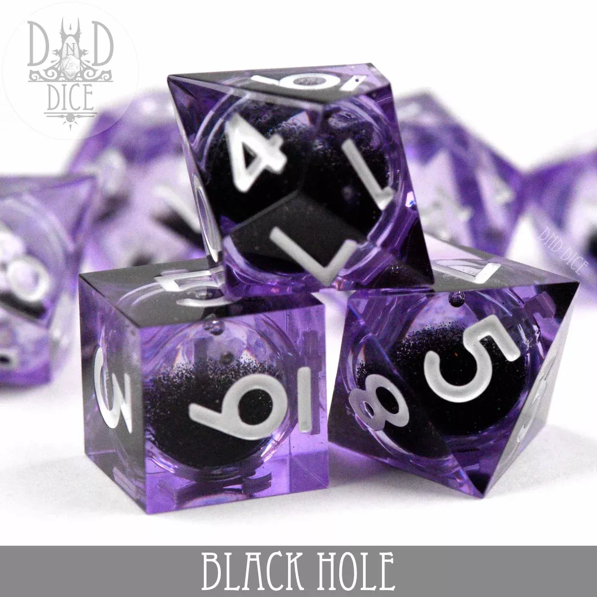 DND DICE Black Hole Liquid Core Dice Set