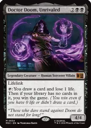 Doctor Doom, Unrivaled (MSC-654) [Commander: Marvel Super Heroes] Foil