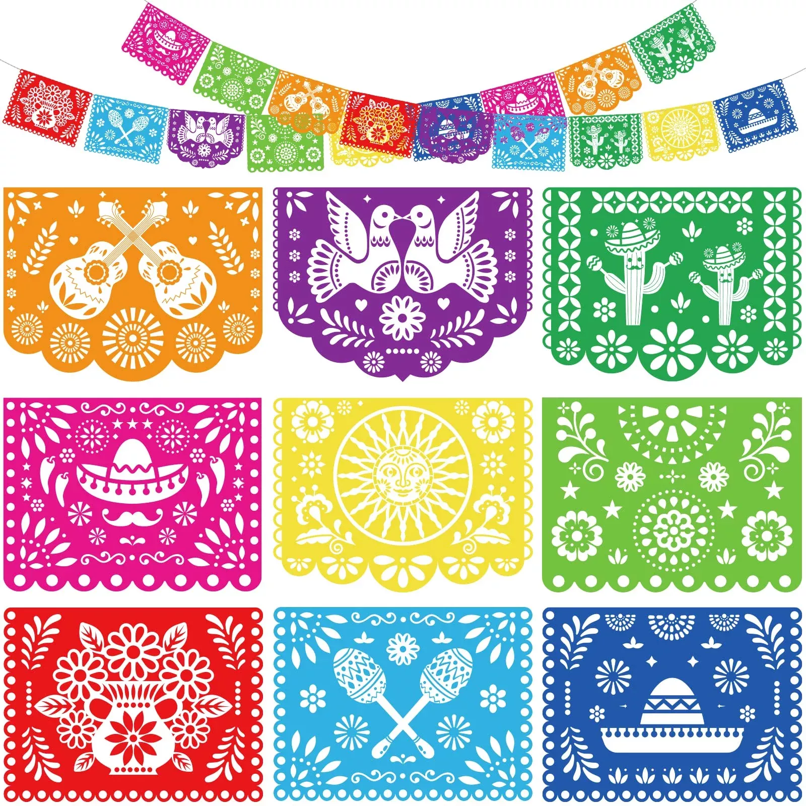 Domestar Mexican Party Banner, 18 Feet Fiesta Banner Cinco De Mayo Dec