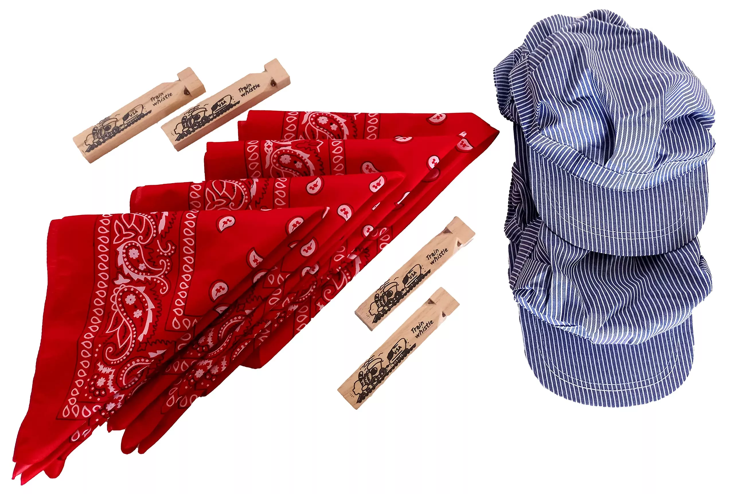 Dondor Children's Train Conductor Dress Up Set - 4 Pieces, Multicolored