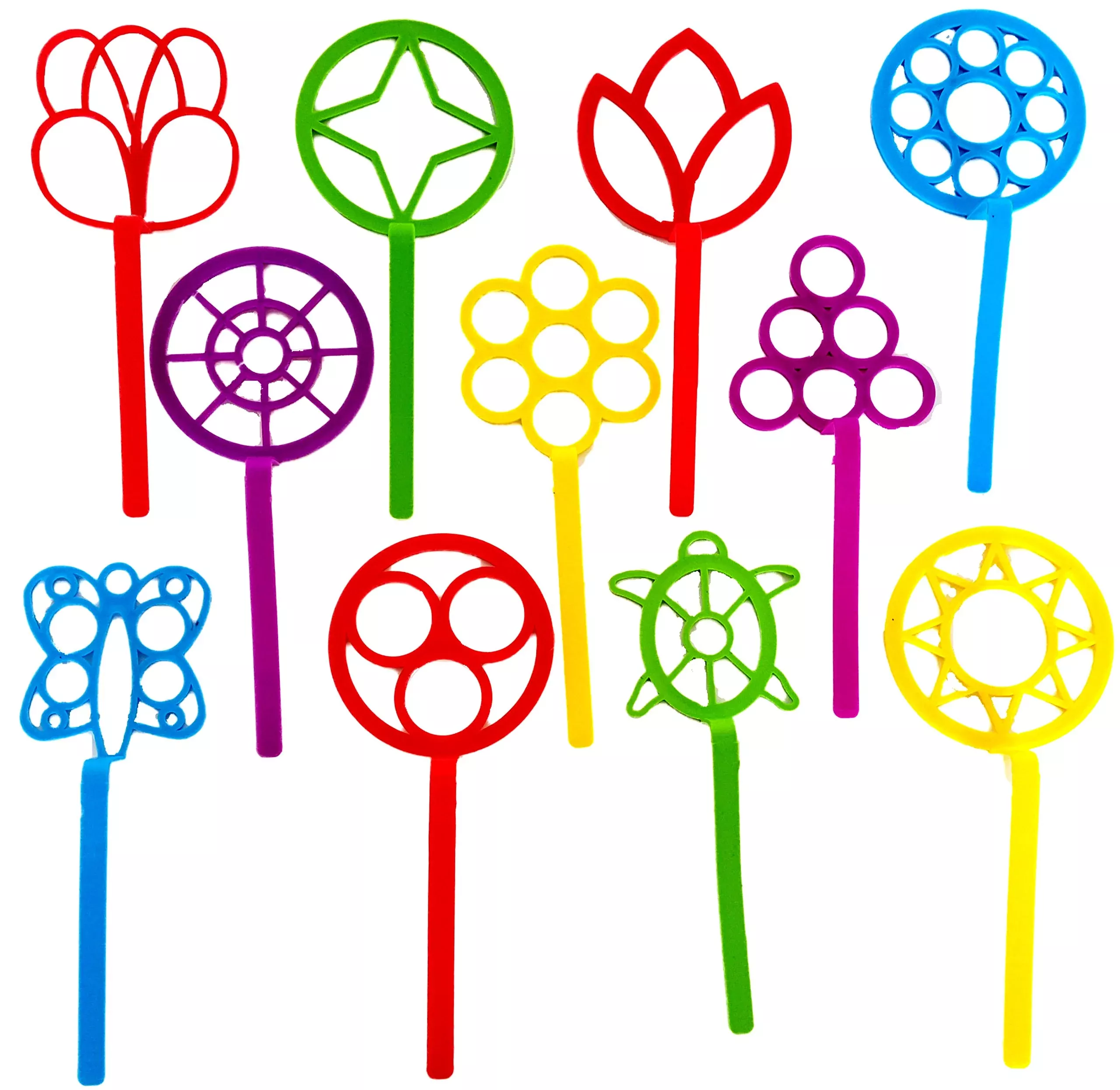 Dondor Super Large Bubble Wands - 8" Assorted Neon Colors