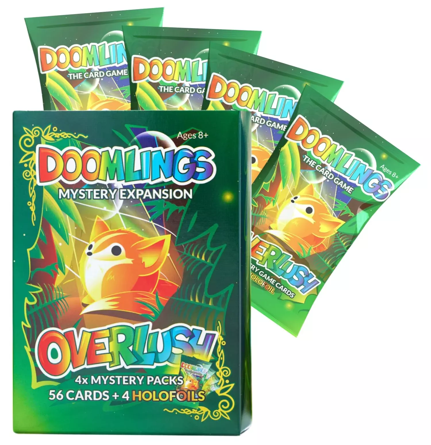 Doomlings Overlush - Mystery Expansion Card Game - 4-Pack (60 Total Ca