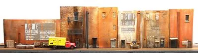 Downtown Deco 1056 HO Scale Factory Flat -- Kit - 25 x 1/2" 63.5 x 1.3cm