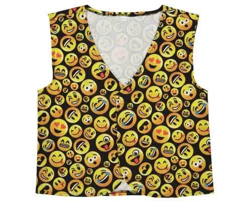 Dress Up America Emoticon Vest for Parties, Yellow, Small