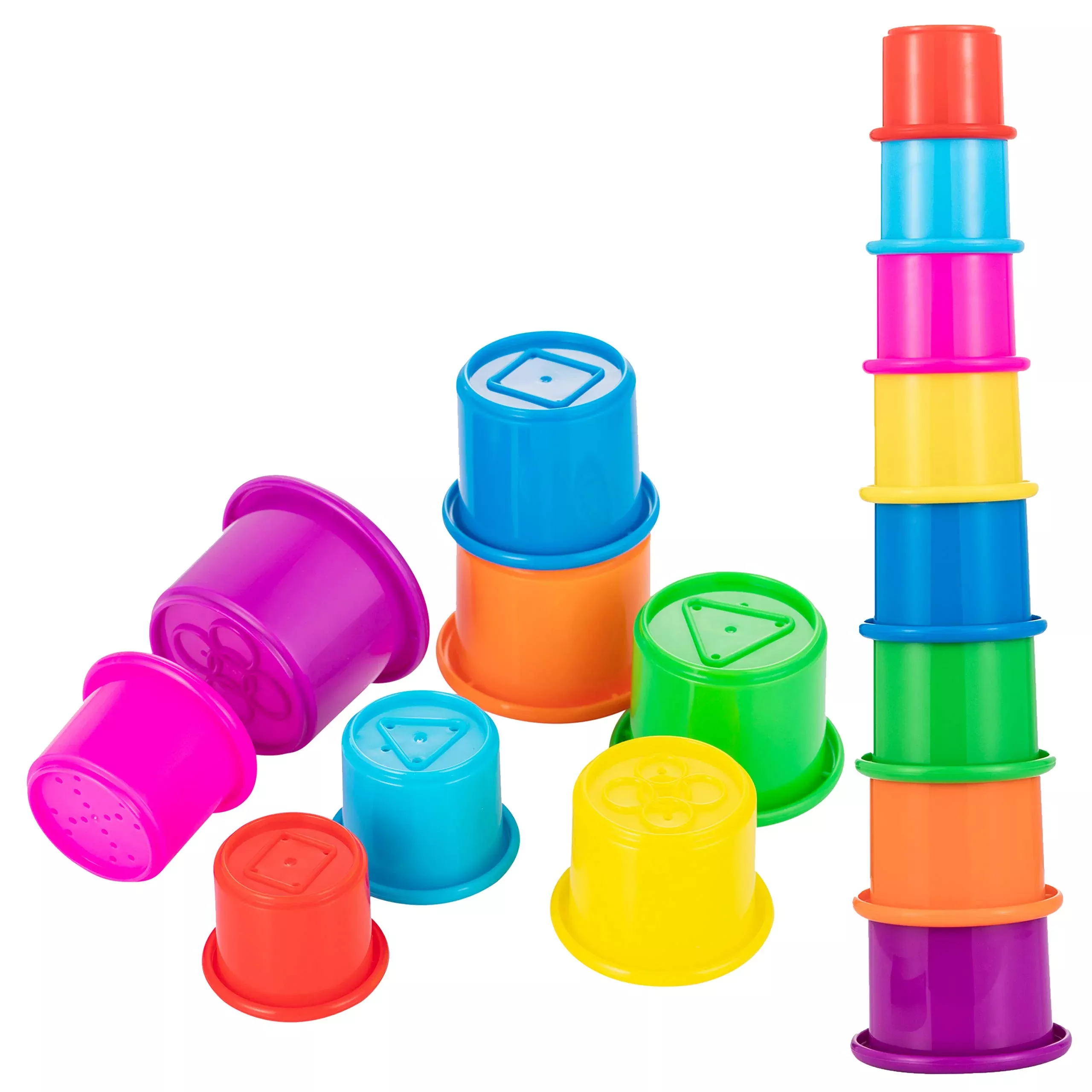 Driddle Nesting Cups Toy for Babies & Toddlers - Multicolored, 8