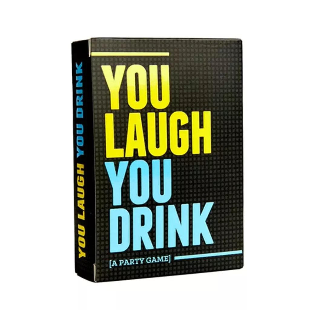 DSS Games You Laugh You Drink Party Game for 3+ Players, Black