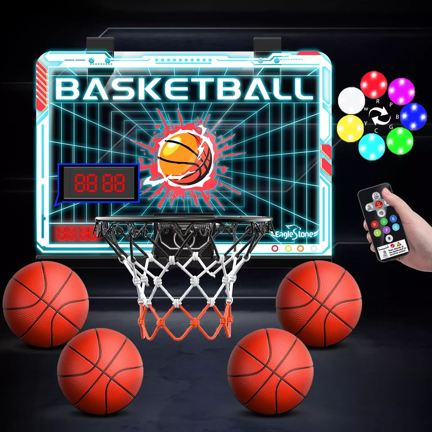 Eaglestone Basketball Hoop Indoor, Mini Hoop Baskerball With Double El