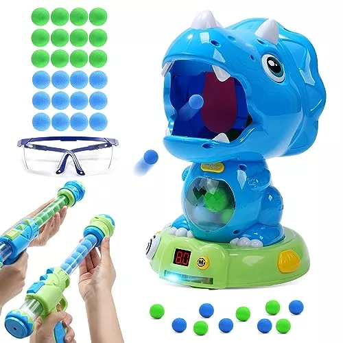 EagleStone Dino Shooting Target - Triangular Design, Medium, Blue