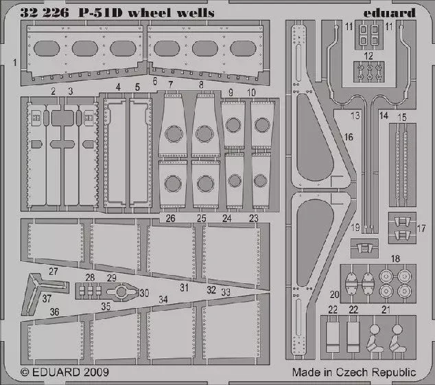 Eduard 32226 1/32 Aircraft- P51D Wheel Wells for TSM