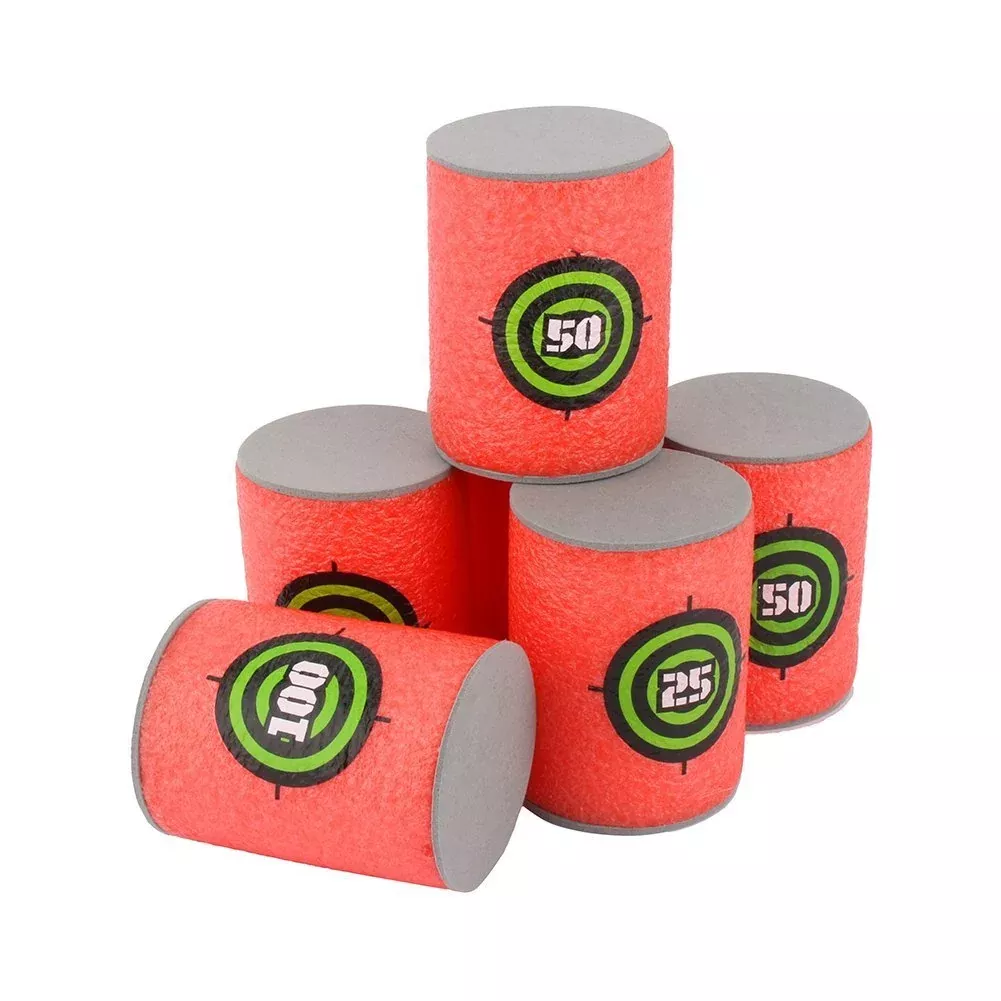 Ekind 6 Pcs Foam Can Target, Soft Bullet Target,Dart Target Game Compa